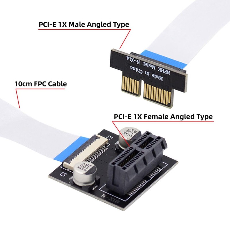 chenyang PCI-E X1 Extension Adapter PCI Express X1 Low Profile