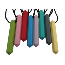 Chewelry Sensory Chew Necklace a Discreet Pendant for Kids or Adults with Autism ADHD Who Need to Stim Chew Bite or Fidget Chewy Aids Help Concentration Biting Single (Sky Blue)