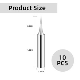 Pack of 10 Soldering Tips, Soldering Iron Tip, Sharp Alloys Soldering Tip, Durable Corrosion Resistant Soldering Iron Tips Tool, for Soldering Gun, Soldering Station Welding, Soldering Iron Set