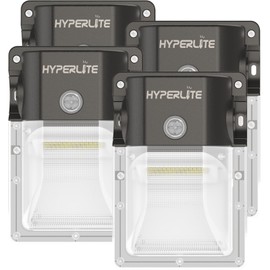 HYPERLITE LED Wall Pack Light: 3600lm 4Pack 5000K Wall Pack Lights Outdoor LED, LED Wall Pack Lights with Photocell Sensor for House, Garage, Door, Yard, Porch, Driveway, Store, Shop, Barn