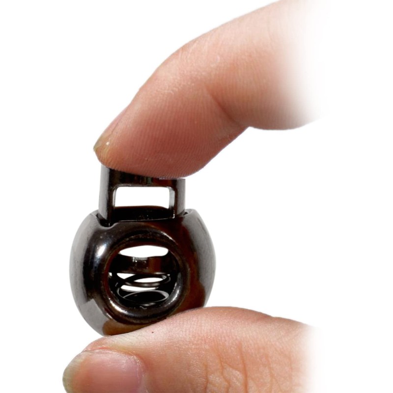 WedDecor Metal Push Button Twin Hole Cord Lock Spring Loaded