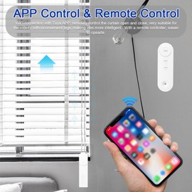 Tuya ZigBee Intelligent Pull Bead Curtain Motor Electric Roller Blinds Driver Automatic Opener No Wiring Support APP Remote Control Timer Setup Temperature Sensing Compatible with Alexa Home