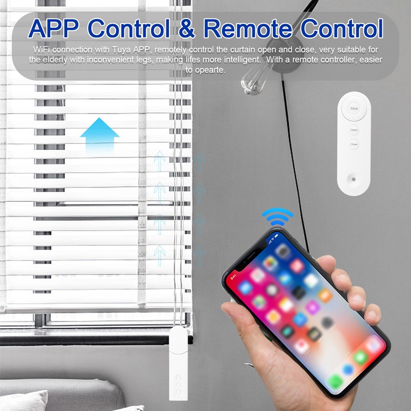 Tuya ZigBee Intelligent Pull Bead Curtain Motor Electric Roller Blinds