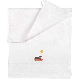 Azeeda 'Dackel auf einem Skateboard ' Flanell/Gästehandtuch (TL00065998)