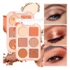 Kit 3 Sombras De Ojos Mate Y Resaltador De Tacto