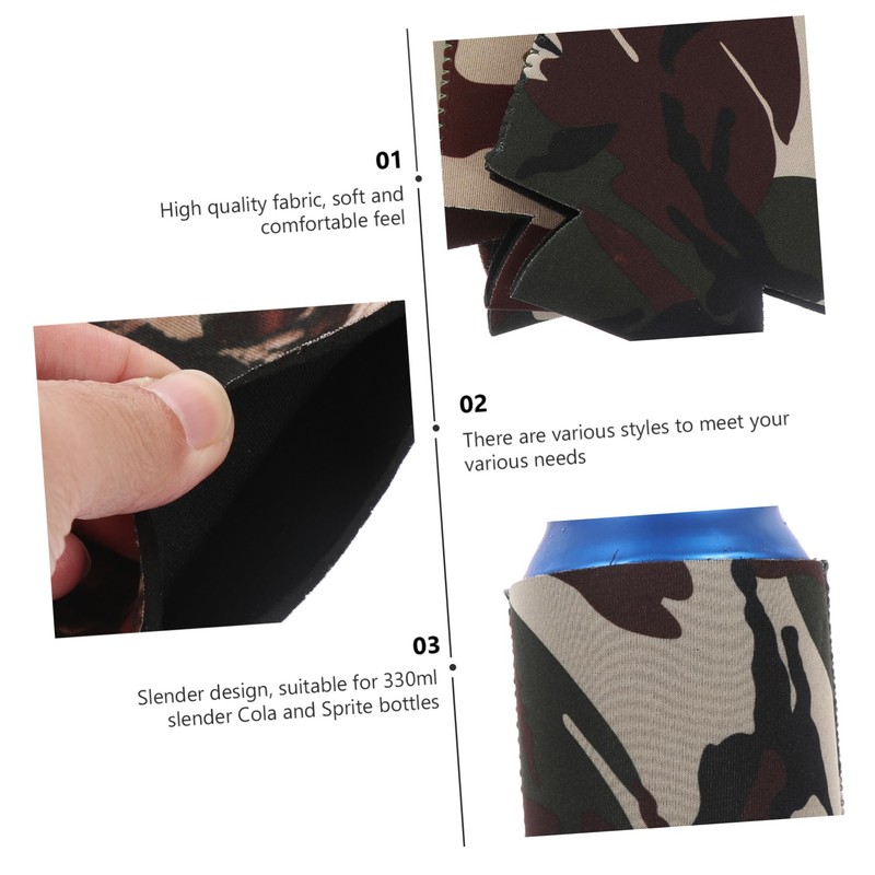CIYODO 4pcs Neoprene Beverage Can Insulators Insulated Sleeve Holder for