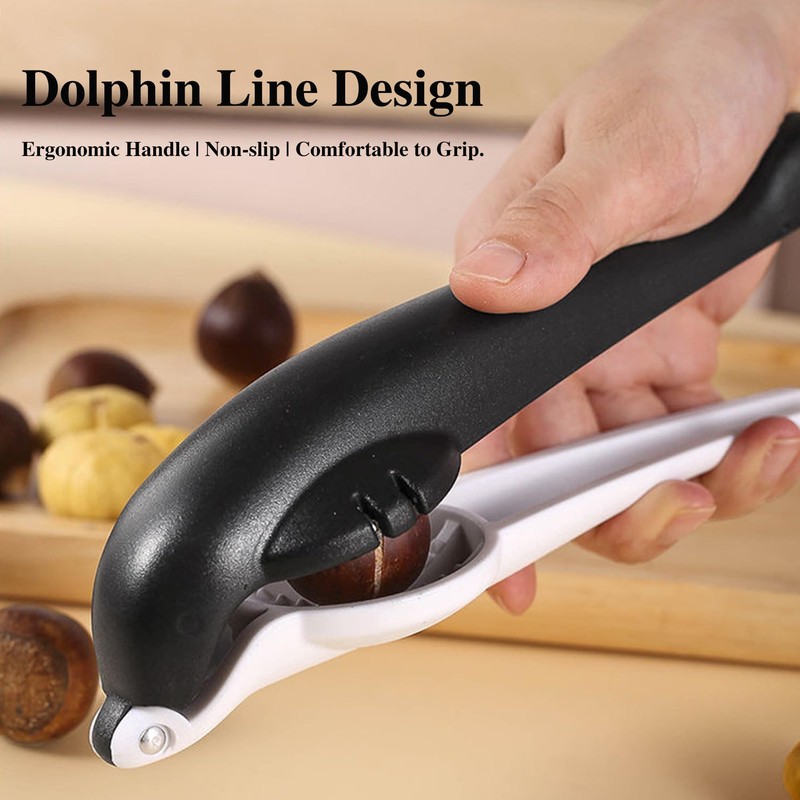 Chestnut Cutter Tool, Nut Cracker Dolphin Shaped, Multifunctional Chestnut Clip,