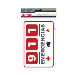 Letrero Señalamiento 911 emergencias