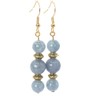 Thurcolas chic and classic style dangling earrings in blue quartz