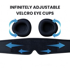 100% Light Blocking Eye Mask, Adjustable Sleeping Mask with Detachable Eye Cups, Ultra Comfortable for Women & Men, Zero Pressure on Lashes, Perfect for Deep Rest/Travel/Shift Work