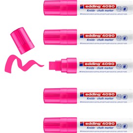 edding 4090 Chalk Marker - Pink (Box of 5)