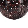 Hanging Solar Light Bronze Iron Metal Hollow Pattern Outdoor Lawn