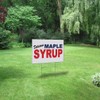 Fastasticdeals Weatherproof Yard Sign Delicious Maple Syrup Blue Red Food