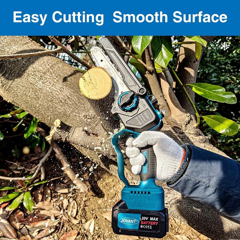 Cordless Chainsaw, Electric Chain Saw with 2 Pack 4000mAh Batteries,