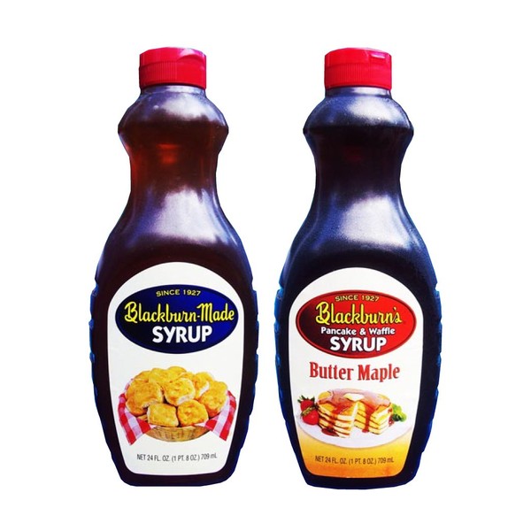 Syrup Combo: Blackburn Made Syrup (Original) and Blackburn's Pancake & Waffle Syrup (Butter Maple)