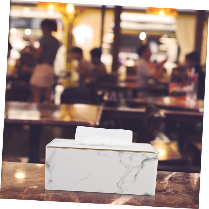 ULTECHNOVO Business Grade Marble Tissue Box Stylish Storage Box for