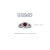 Silvershake Created Red Ruby White Gold Plated 925 Sterling Silver