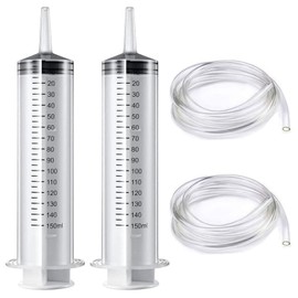 2 Stück Spritze,150 ml Spritze mit Schlauch,Wiederverwendbare Spritzen,Fütterungsspritzen,für wissenschaftliche Labors Tierfütterung Pflanzenbewässerung