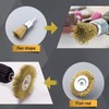 Wire Brush Drill, 12-Piece Brass Brush, Wire Brush Set with