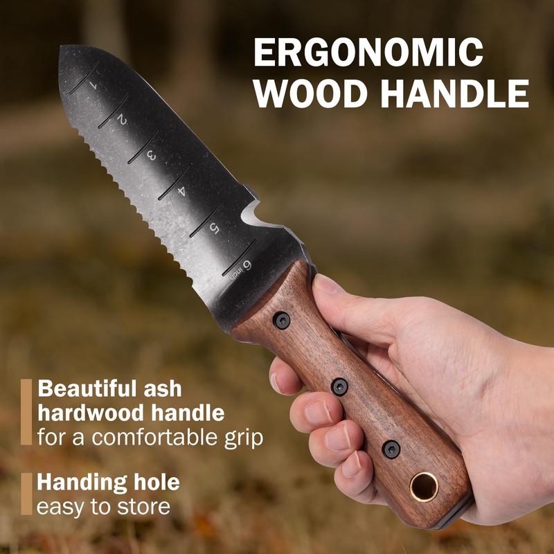 ROYTOA Hori Hori Garden Knife, Garden Tools with Sheath for