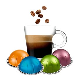 Coffee Capsules Assortment [ 30 pods / 40 pods ] (40 Count, Costa Rica+Inizo+Colombia+Mexico)