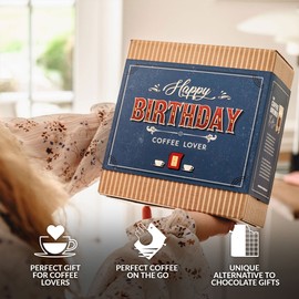 Gourmet Birthday Coffee Gift Set for Men & Women – 7 of The World's Finest Single Estate Specialty & Organic Coffees | Brew & Enjoy Anytime, Anywhere | Hamper Style Letterbox Gift Idea for Him & Her