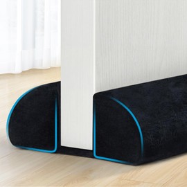Under Door Draft Stopper for Bottom of Door 30 inch 90° Twin Triangle Door Draft Blocker Large Gap Draft Guard Door Seal Strip Soundproof Sweep Blocks Noise, Light, Dust Home Dorm Room Essential