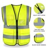 ANDANDA High Visibility Reflective Vest with with 2 Functional Pockets&Multi-scene
