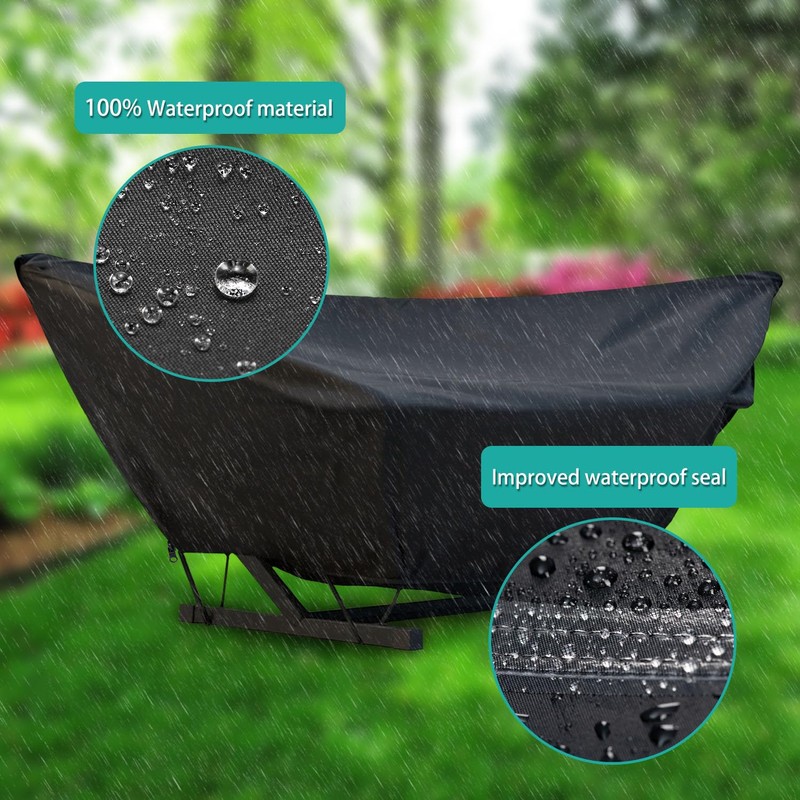 Outdoor Hammock Cover with Zip and Elastic Ropes, Heavy Duty
