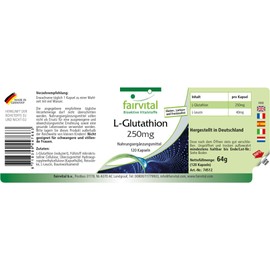 Fairvital | L-Glutathion 250mg - VEGAN - 120 Kapseln