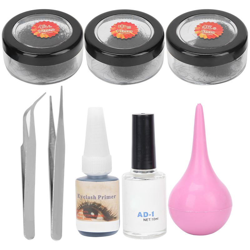 Eyelash Extension Practice Tool Kit Portable False Eyelashes Glue Remover