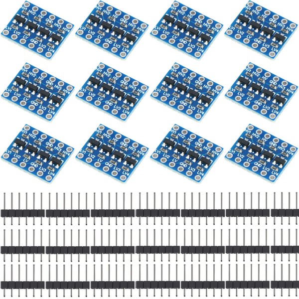 WWZMDiB 12 Pcs Logic Level Shifter Converter Module 4 Channel