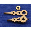 Black Forest Wood Cuckoo Clock Hands Fits Regula For 90 mm or 3 1/2" Dial w/ Minute Bushing