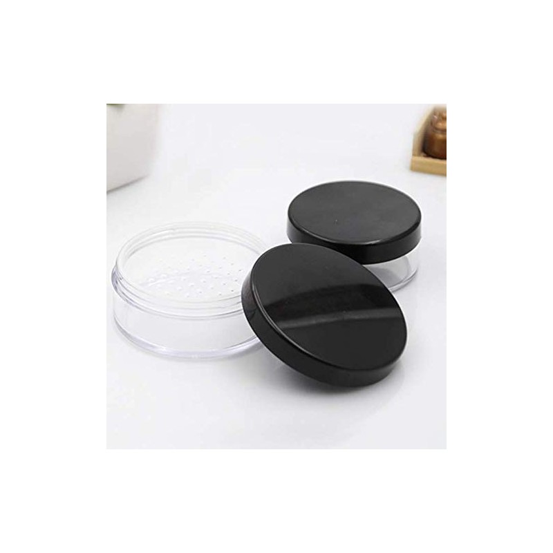 DNHCLL 2PCS 50ML Plastic Empty Clear Make-up Loose Powder Container