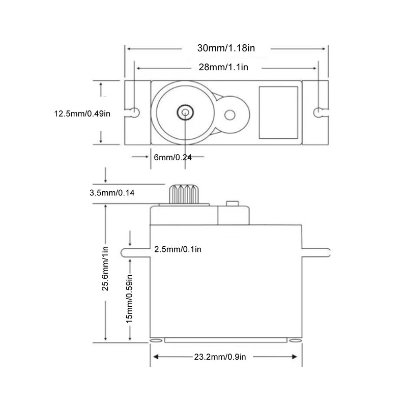 Waterproof Servo 3 Wire Metal Gear Steering Servo Suitable for