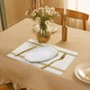 PullinTimes Set of 6 place mats, washable PVC, heat resistant,