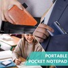 8pcs Mini Brown Black Pocket Notepad Holder Set, Small Notebook