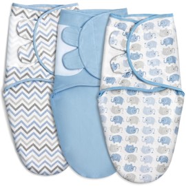GLLQUEN BABY Baby Swaddle Wraps for 0-3 Months Newborn,Oeko-tex100,100% Breathable Organic Cotton Fabric Swadding Blankets,3 Pack (Sky Blue)