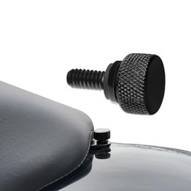 Zufoty Stainless Steel Seat Bolt Screw, Stainless Knurled Fender Rear Seat Bolt Screw, Quick Install 1/4"-20 for Harley Touring Softail Sportster Dyna Street Glide Road Glide Ultra Glide 1996-2024