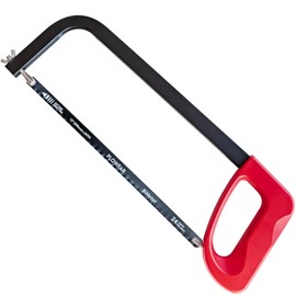 PLOWFAR 12” High-Tension Hacksaw Frame with 24 TPI Bi-metal Blade, Suitable for Metal, Wood, PVC, Carpentry