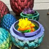 3D Printed Articulated Dragon Scale Eggs - Size: XXL Rainbow