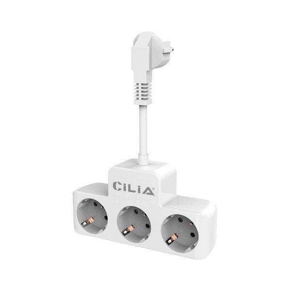 CILIA Multipurpose Power Socket 2000W 10/16A AC 230V White and