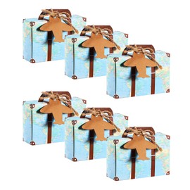 Bakbania 50 Pieces Mini Suitcase Candy Boxes Party Favor Candy Boxes Travel Themed Wedding Favors Boxes for Party Decorations