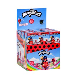 Miraculous Toppers 1 Pack Blind Box - Miraculous Ladybug Collectible Figures, Case of 24 Assorted Figures