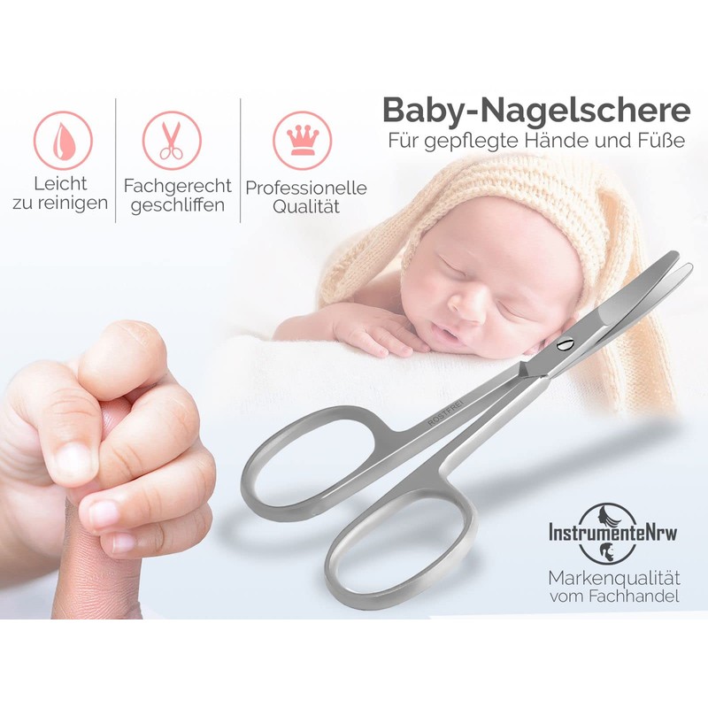 Professional Stainless Steel Nail Scissors with Rounded Tips