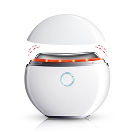 EMS Gua Sha, Face Massager with Heat & Vibration, Face Lifting Device with LED Red Light, Blue Purple, Anti-Ageing EMS Device for Face, 4 Modes, White