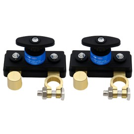 2pcs Battery Disconnect Switches 12V/24V, Battery Shut Off Switch, Quick Disconnect Battery Cut Off Switch for Car RV Boat (L Shaped)