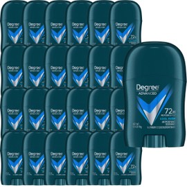 Degree Men’s Travel Deodorant Cool Rush, 24 Pack Bulk, Antiperspirant Deodorant Invisible Solid Stick, 72 Hour Protection, Alcohol Free, Paraben Free, with MotionSense Technology, 0.5 oz Each