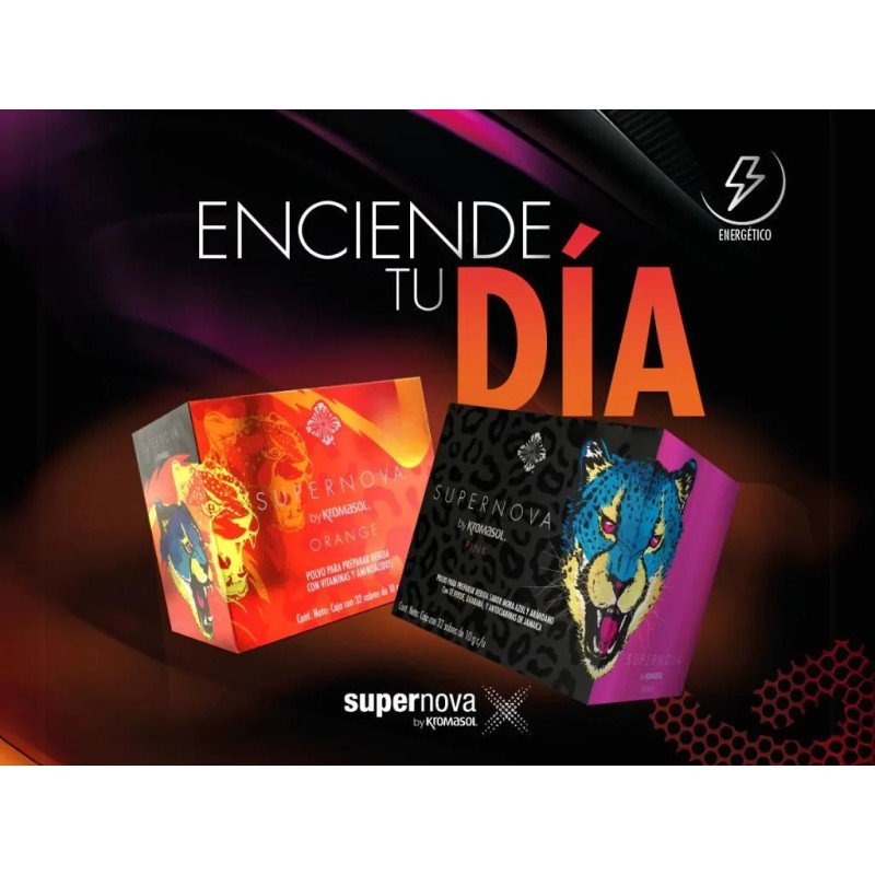 Supernova Orange 32 Sobres Bebida Sabor Naranja By Kromasol
