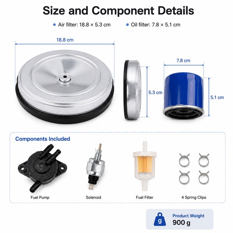 9-Piece Engine Maintenance Kit Compatible with Honda GX630 GX660 GX690